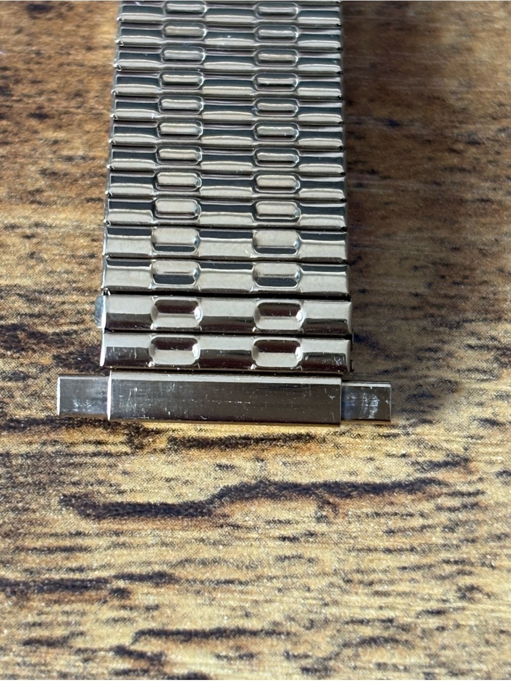 Yellow Gold Tone Stainless Steel Watch Band Adjustable 18 - 22 mm.